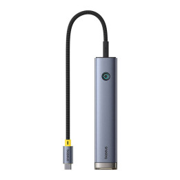 Hub 7w1 Baseus UltraJoy USB-C prie HDMI +2xUSB3.0+PD+SD/TF+3.5mm (pilka)