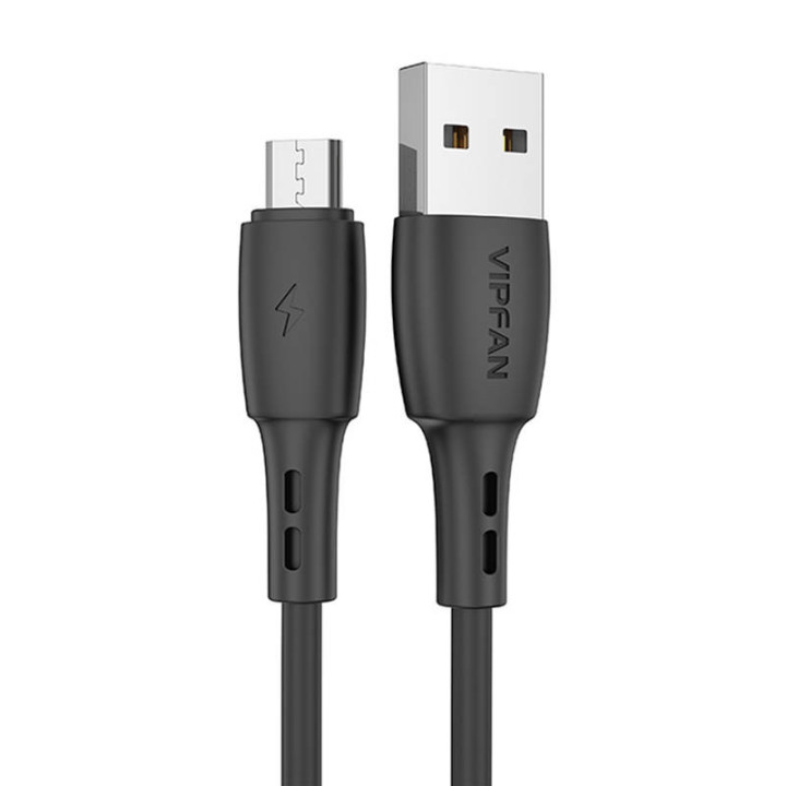 USB į mikro USB laidas VFAN Racing X05, 3A, 1m (juodas)