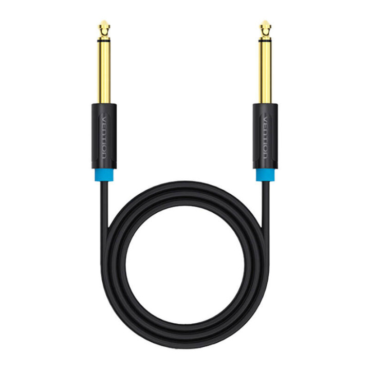 Audio kabelis TS 6.35mm Vention BAABD 0.5m, melns