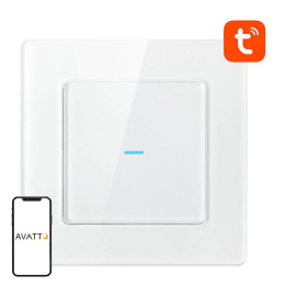 Умный выключатель света WiFi Avatto N-TS10-W1 1 Way TUYA (белый)