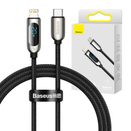 USB-C-kaapeli Lightning Baseus Display -näytölle, PD, 20 W, 1 m (musta)