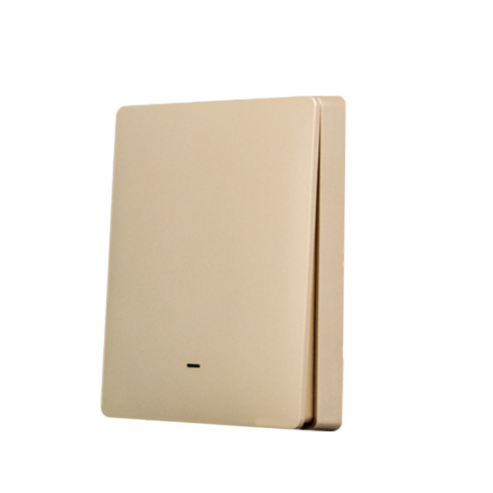 SmartWise BEREM1 Bluetooth (eWeLink-Remote) belaidis jungiklis su 1 mygtuku, aukso spalvos mygtuko priekinis skydelis