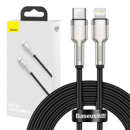 Кабель USB-C для Lightning Baseus Cafule, PD, 20 Вт, 2 м (черный)