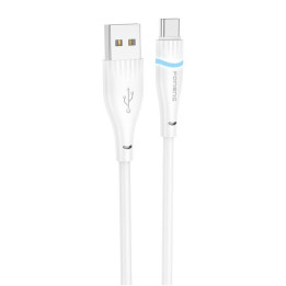 USB-A–USB-C kabelis Foneng X101 3A, 1,2 m (balts)