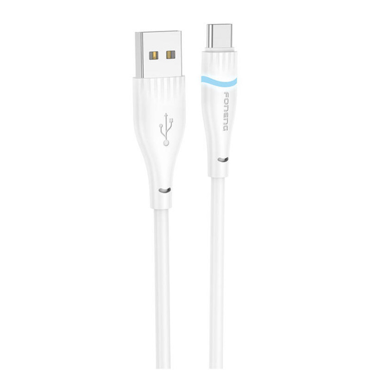 Кабель USB-A на USB-C Foneng X101 3A, 1,2 м (белый)