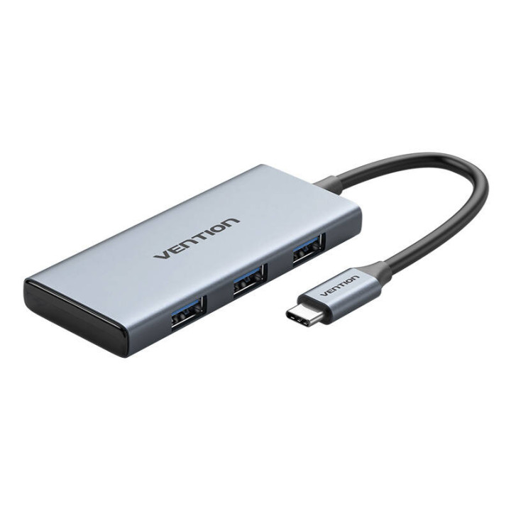 USB-C — HDMI, 3 порта USB 3.0, SD, TF-концентратор Vention TooHB 0,15 м, серый