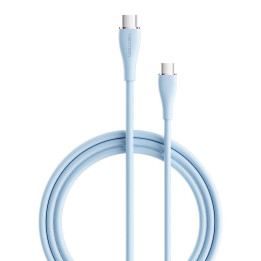 Кабель USB-C 2.0 на USB-C Vention TAWSG 1,5м, PD 100Вт, Синий Силикон