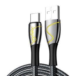 USB–USB-C kabelis Joyroom S-1230K6 3A 1,2 m (melns)