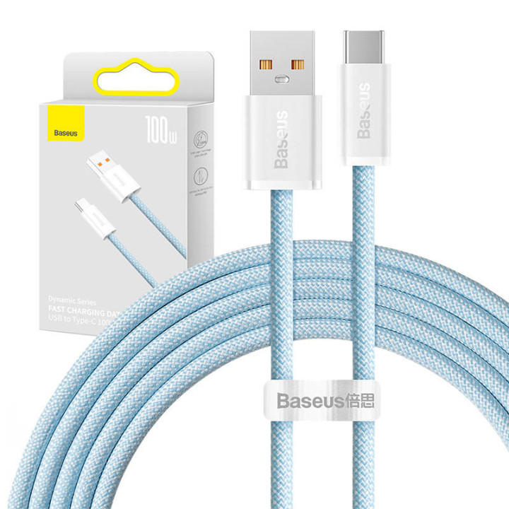USB-kaabel USB-C Baseus Dynamic Series, 100W, 2m (sinine)