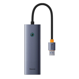 4in1 Hub Baseus UltraJoy USB-A į USB 3.0 + RJ45 (pilka erdvė)
