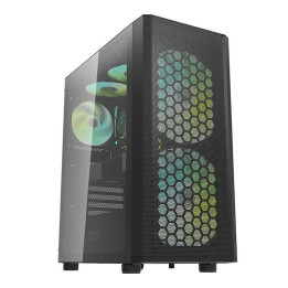 Darkflash DK360 kompiuterio dėklas (juodas) + 3 ARGB ventiliatoriai