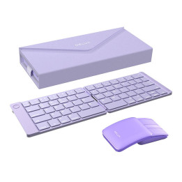 Delux KF10 kokkupandav juhtmevaba klaviatuur ja MF10PR (QWERTY) hiirekomplekt
