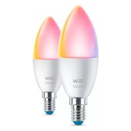 WiZ,žvakė,4,9W,2200-6500 (RGB),C37,E14,2vnt šviesos šaltinis
