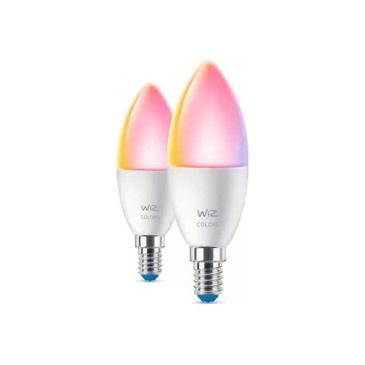 WiZ,Kynttilä,4,9W,2200-6500 (RGB),C37,E14,2kpl valonlähde