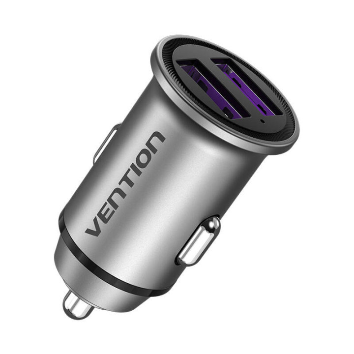 Autolaadija 2x USB Vention FFEH0 30W hall