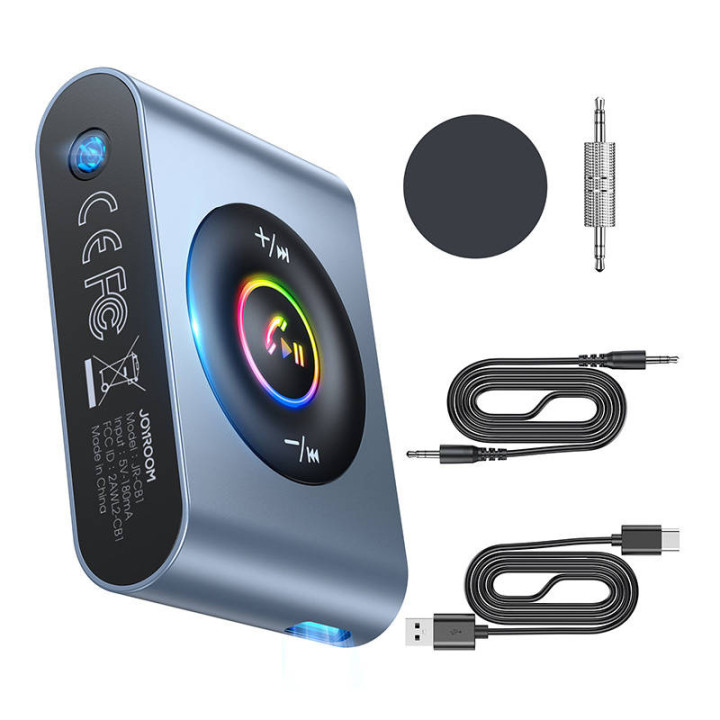 Bluetooth 5.3 AUX vastuvõtja Joyroom JR-CB1 (hall)