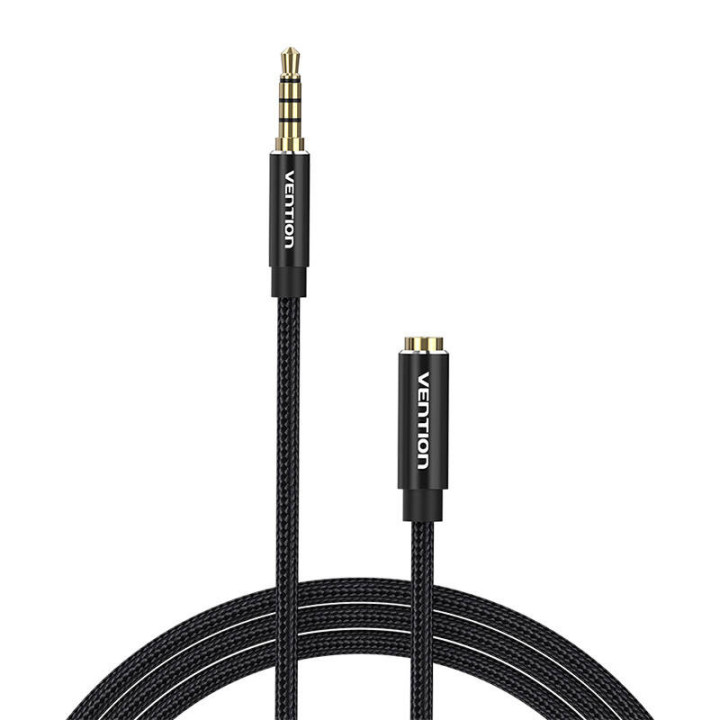 Kaapeli Audio TRRS 3,5 mm uros 3,5 mm naaras tuuletus BHCBJ 5 m musta