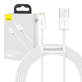 Baseus Superior sērijas kabelis no USB līdz iP 2.4A 2m (balts)