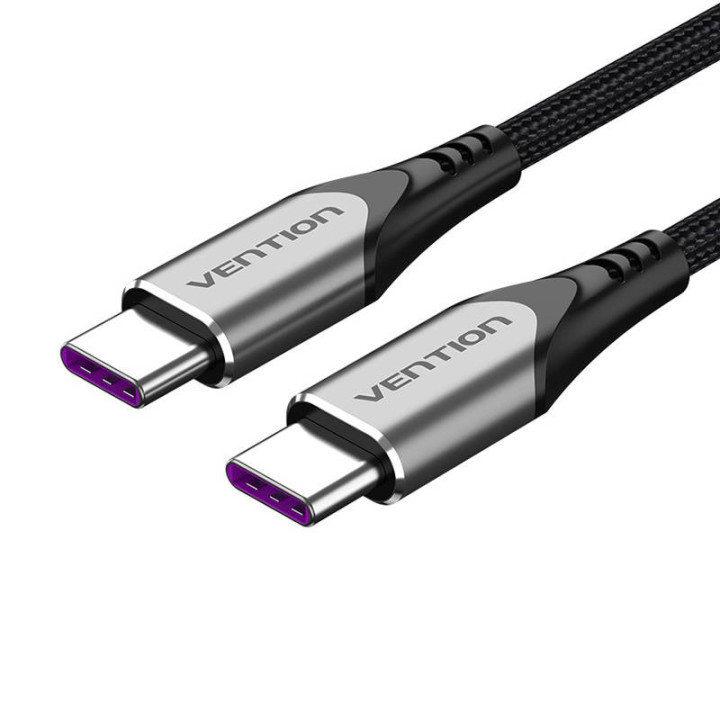 Kaapeli USB-C 2.0 - USB-C Vention TAEHF PD 100W 1m (harmaa)