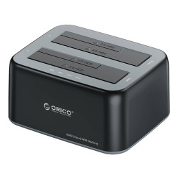 Orico prijungimo stotelė 2,5" / 3,5" HDD / SSD, 5Gbps, USB-A į USB-B su klonavimo funkcija (juoda)