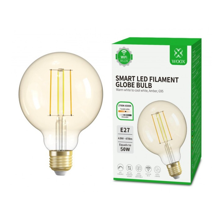 WOOX R5139 Intelligentne nutipirn Retro WiFi LED 4,9W hõõgniit E27 G95
