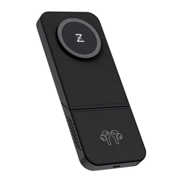 Bezvadu lādētājs, Invzi, MGF7B, 3in1, 15W (melns)