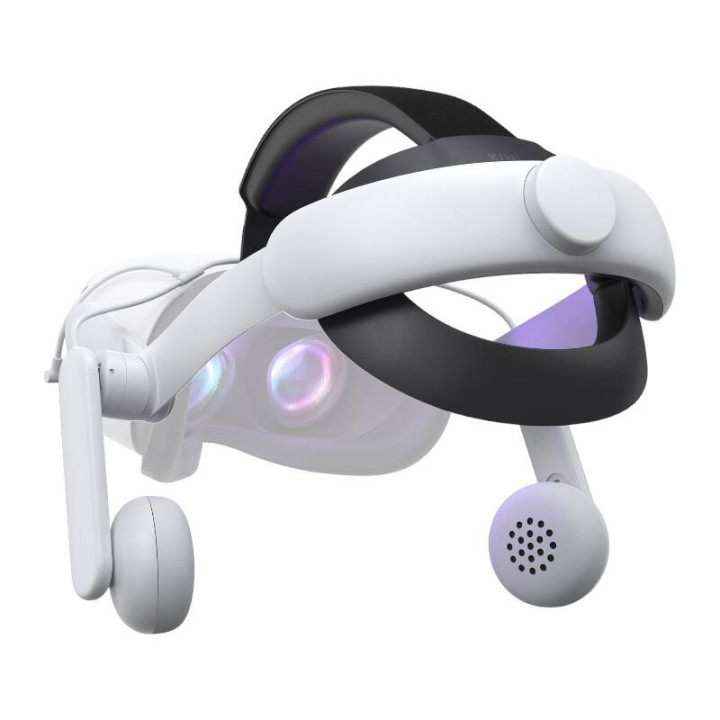 Komforta audio galvas siksna Kiwi Design QA01 priekš Meta Quest 2 White