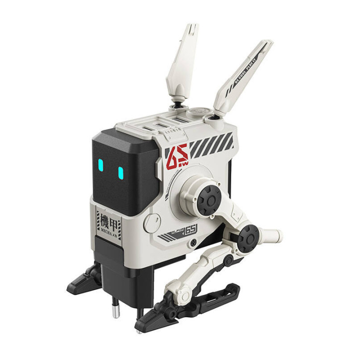 GravaStar Alpha65 65W GaN ātrā lādētāja kara bojāta versija balta
