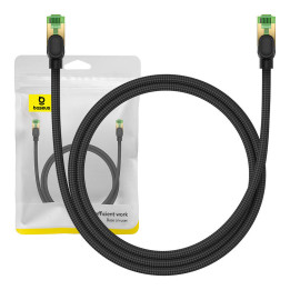 Pintas tinklo kabelis Cat.8 Baseus Ethernet RJ45, 40Gbps, 1m (juodas)