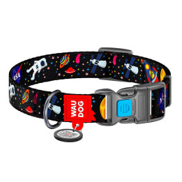 Neilona kaklasiksna sunim ar QR kodu Waudog "NASA" izmērs XL