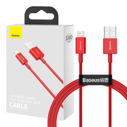 Кабель Baseus Superior Series USB — iP 2,4 А, 1 м (красный)