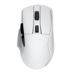 Bezvadu spēļu pele + uzlādes dokstacija Dareu A955 RGB 400-12000 DPI (balta)