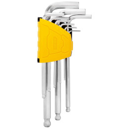 Garie sešstūra atslēgu komplekti 1,5–10 mm Deli Tools EDL3088 (sudrabs)