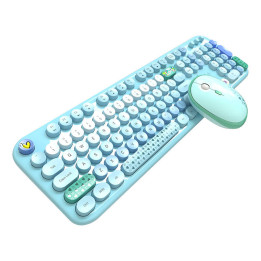 MOFII Lovely 2,4 G bezvadu tastatūra + peles komplekts (zils)