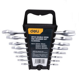 Dubultās atvērtā gala uzgriežņu atslēgu komplekti 8 gab. Deli Tools EDL160008A