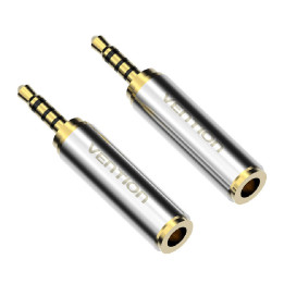 Adapterio garso 3,5 mm lizdas moteriškas iki 2,5 mm mini lizdas vyriškas Vention VAB-S02 auksinis