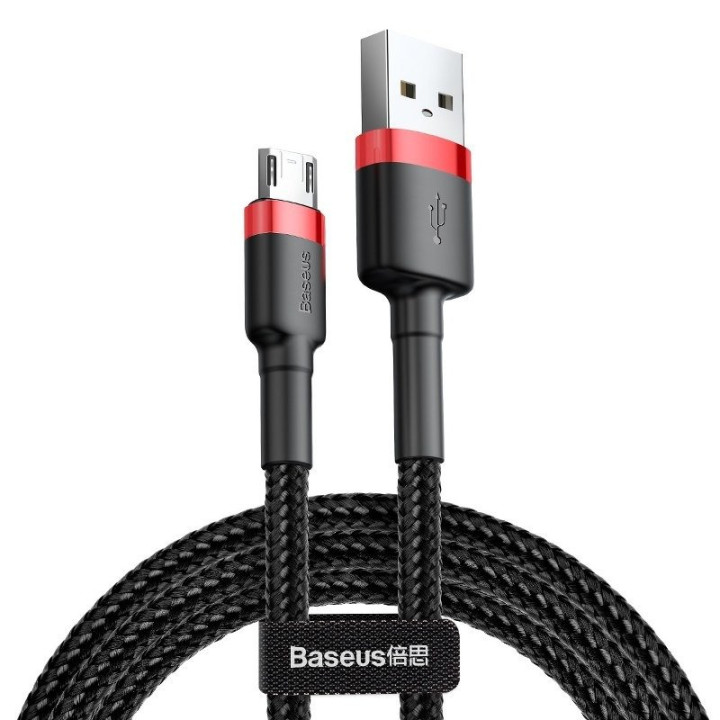 Кабель Baseus Cafule Micro USB 2,4 А, 1 м (красный+черный)
