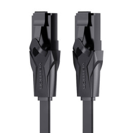 Dzīvoklis UTP kat. tīkla kabelis. 6 Vention IBABE RJ45 Ethernet 1000Mbps 0,75m, melns