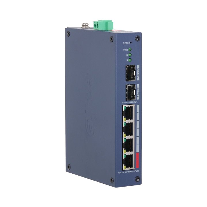 DAHUA CHS4206-4ET-90 Industrial PoE Switch 4 Ports SFP