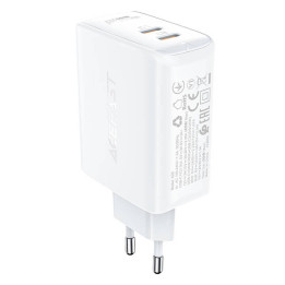 Seinälaturi Acefast A29 PD50W GAN, 2x USB, 50W (valkoinen)