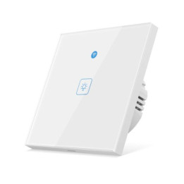 Woolley 1-gang smart WiFi eWeLink wall touch switch with built-in radar motion sensor (white)