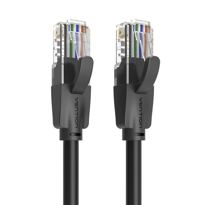 UTP CAT6 Vention IBEBL RJ45 Ethernet tinklo kabelis 1000Mbps 10m juodas
