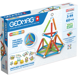 Supercolor RE magnetiniai blokeliai 60 elementų GEOMAG GEO-384