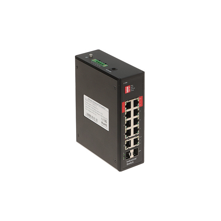 INDUSTRIĀLAIS POE SLĒDZIS GTX-P1-12-82G-V2 8 PORTU SFP