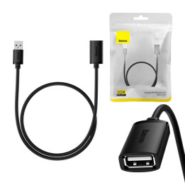 USB 2.0 pikenduskaabel Baseus isasest emasele, AirJoy seeria, 0,5 m (must)