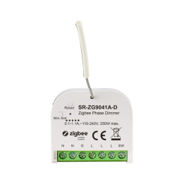 Sunricher Zigbee modifikuojamas išmanusis reguliatorius, 230 V kintamoji srovė be neutralios įtampos, 250 W (SR-ZG9041A-D)