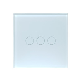 SmartWise T4 EU 3C UNI (R3), valge, 3-lüliline, WiFi+RF nutikas valguslüliti (töötab ühe pingega juhtmega ja pinge + neutraalse 