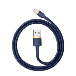 Кабель Baseus Cafule Lightning 2.4А 1м (Золотой+Синий)