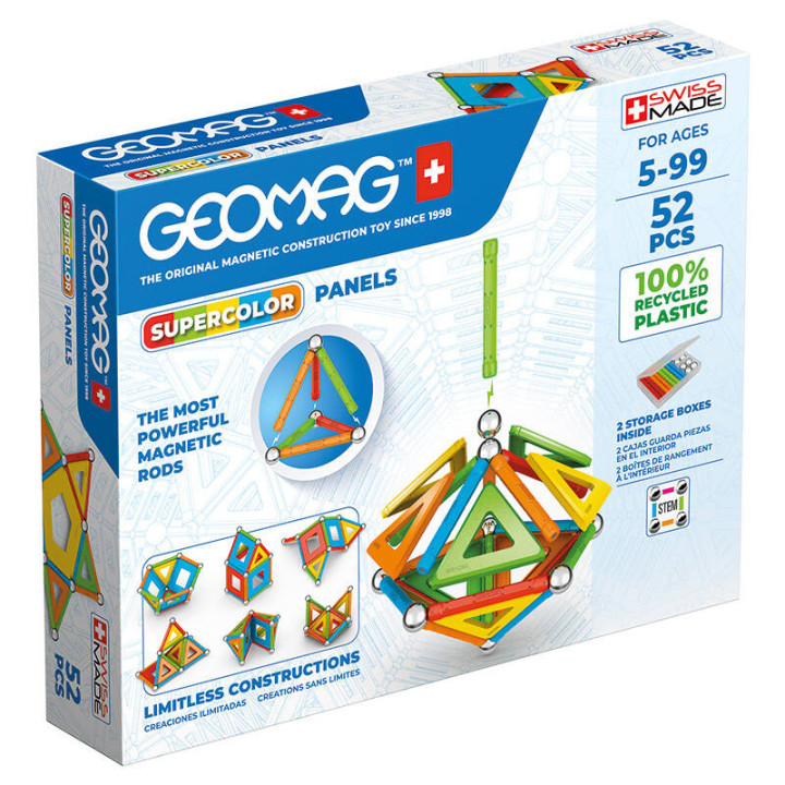 Magnetic Supercolor Panel Taaskasutatud plokid 52 tk GEOMAG GEO-378