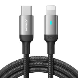 Joyroom S-CL020A10 (melns) USB Lightning Type C 20W 1,2 m kabelis